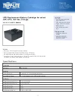 Preview for 1 page of Tripp Lite RBC6A Specifications