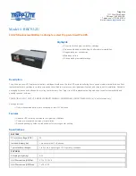 Tripp Lite RBC93-2U Specification Sheet preview