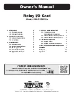 Tripp Lite RELAYCARDSV Owner'S Manual preview