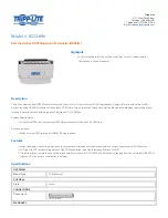 Tripp Lite s122-000 Specification Sheet preview