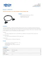 Tripp Lite S500-01M Specification Sheet предпросмотр