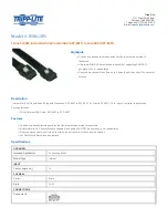 Tripp Lite S506-18N Specification Sheet preview