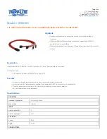 Tripp Lite S508-003 Specification Sheet preview