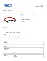 Предварительный просмотр 1 страницы Tripp Lite S508-18N Specification Sheet