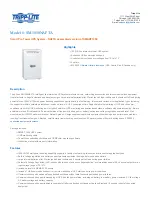 Tripp Lite SM1050NAFTA Specification Sheet preview