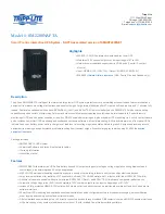 Tripp Lite SM2200NAFTA Specification Sheet preview