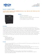 Tripp Lite SMARRT700DV Specification Sheet preview