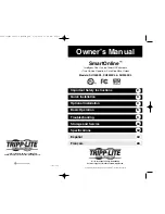 Preview for 1 page of Tripp Lite Smart Online SU1000XL Owner'S Manual