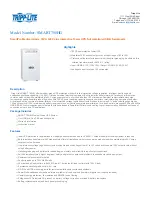 Preview for 1 page of Tripp Lite SMART700HG Specifications