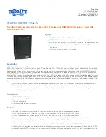 Tripp Lite SMART750XLA Specifications preview