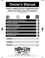 Tripp Lite SMARTINT3000VS Owner'S Manual preview