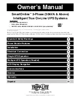 Tripp Lite SmartOnline 220/380V Owner'S Manual preview