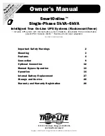 Tripp Lite SmartOnline 5KVA Owner'S Manual preview