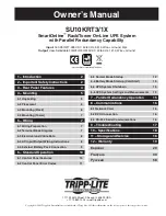 Tripp Lite SmartOnline SU10KRT3/1X Owner'S Manual preview