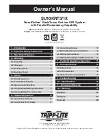 Preview for 1 page of Tripp Lite SmartOnline SU10KRT3/1X Owner'S Manual