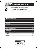 Tripp Lite SmartOnline SU12000RT4U Owner'S Manual preview