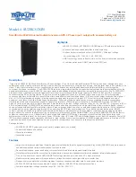 Tripp Lite SmartOnline SU20K3/3XR5 Specifications preview