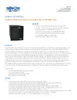 Tripp Lite SmartOnline SU2200XLA Specifications preview