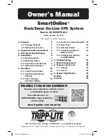 Tripp Lite SmartOnline SU3000RTXL2U Owner'S Manual preview