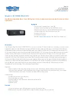 Tripp Lite SmartOnline SU3000RTXL3UHV Specifications preview