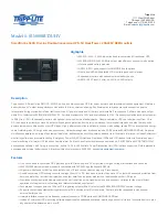 Preview for 1 page of Tripp Lite SmartOnline SU5000RT3UHV Specifications