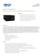 Preview for 1 page of Tripp Lite SmartOnline SU6000RT3UHV Specifications