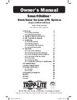 Preview for 1 page of Tripp Lite SmartOnline SUINT3000RTXL2U Owner'S Manual