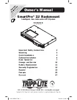 Tripp Lite SmartPro Rackmount SMX500RT1U Owner'S Manual preview