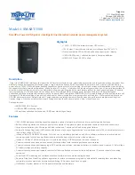 Tripp Lite SmartPro SMART1500 Specification Sheet preview