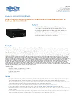 Preview for 1 page of Tripp Lite SmartPro SMART2200CRMXL Specifications