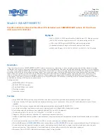 Tripp Lite SmartPro SMART5000RT3U Specification Sheet preview