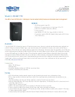 Tripp Lite SmartPro SMART700 Specification Sheet preview