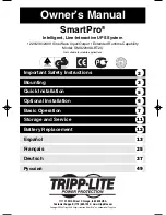 Tripp Lite SmartPro SMX2200XLRT2U Owner'S Manual preview