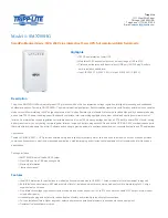 Tripp Lite SmartPro SMX700HG Specification Sheet preview