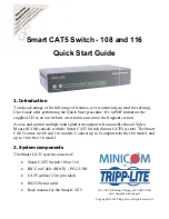 Preview for 1 page of Tripp Lite SmartRack 116 Quick Start Manual