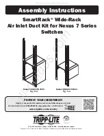 Tripp Lite SmartRack SRDUCTN7009 Assembly Instructions предпросмотр