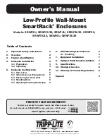 Tripp Lite SmartRack SRWF2U Owner'S Manual preview