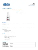 Preview for 1 page of Tripp Lite SPIKESTIK Specifications