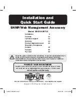 Предварительный просмотр 1 страницы Tripp Lite SRCOOLNETLX Installation And Quick Start Manual