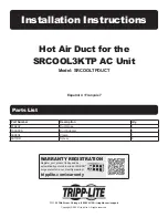 Preview for 1 page of Tripp Lite SRCOOLTPDUCT Installation Instructions Manual