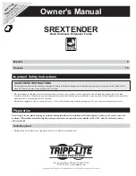 Tripp Lite SREXTENDER Owner'S Manual preview