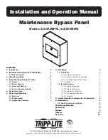 Tripp Lite SU10KMBPKX Installation And Operation Manual preview