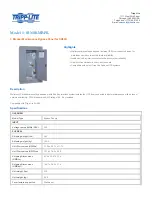 Preview for 1 page of Tripp Lite SU60KMBPK Specifications