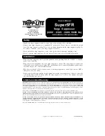 Tripp Lite SUPER5FR Owner'S Manual preview