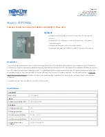 Предварительный просмотр 1 страницы Tripp Lite SUPT80KX Specifications