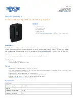 Preview for 1 page of Tripp Lite Surge Suppressor SWIVEL6 Specifications