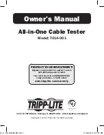 Preview for 1 page of Tripp Lite T014-001 Owner'S Manual