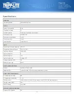 Preview for 2 page of Tripp Lite TLM626SA Specifications