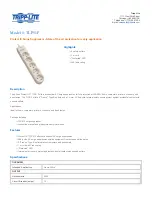 Tripp Lite TLP51F Specification Sheet preview