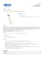 Preview for 1 page of Tripp Lite TLP604 Specifications